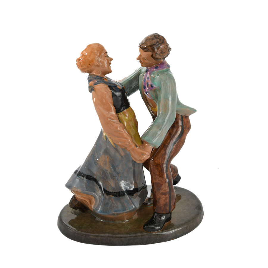 German Dancing Pottery Couple-6