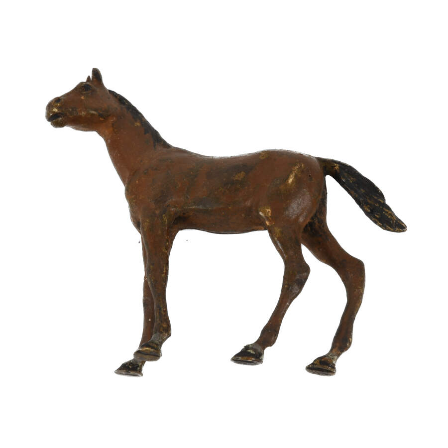 Vienna Bronze Cold Painted Miniature Cast Metal Horse Figurine-5