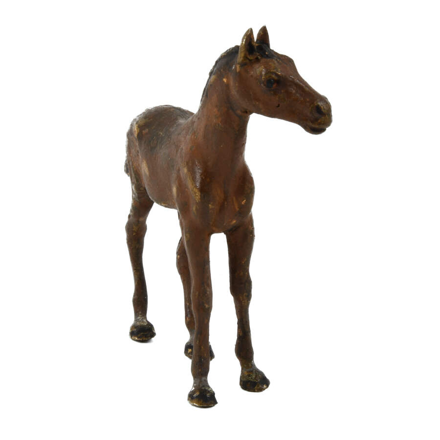 Vienna Bronze Cold Painted Miniature Cast Metal Horse Figurine-4