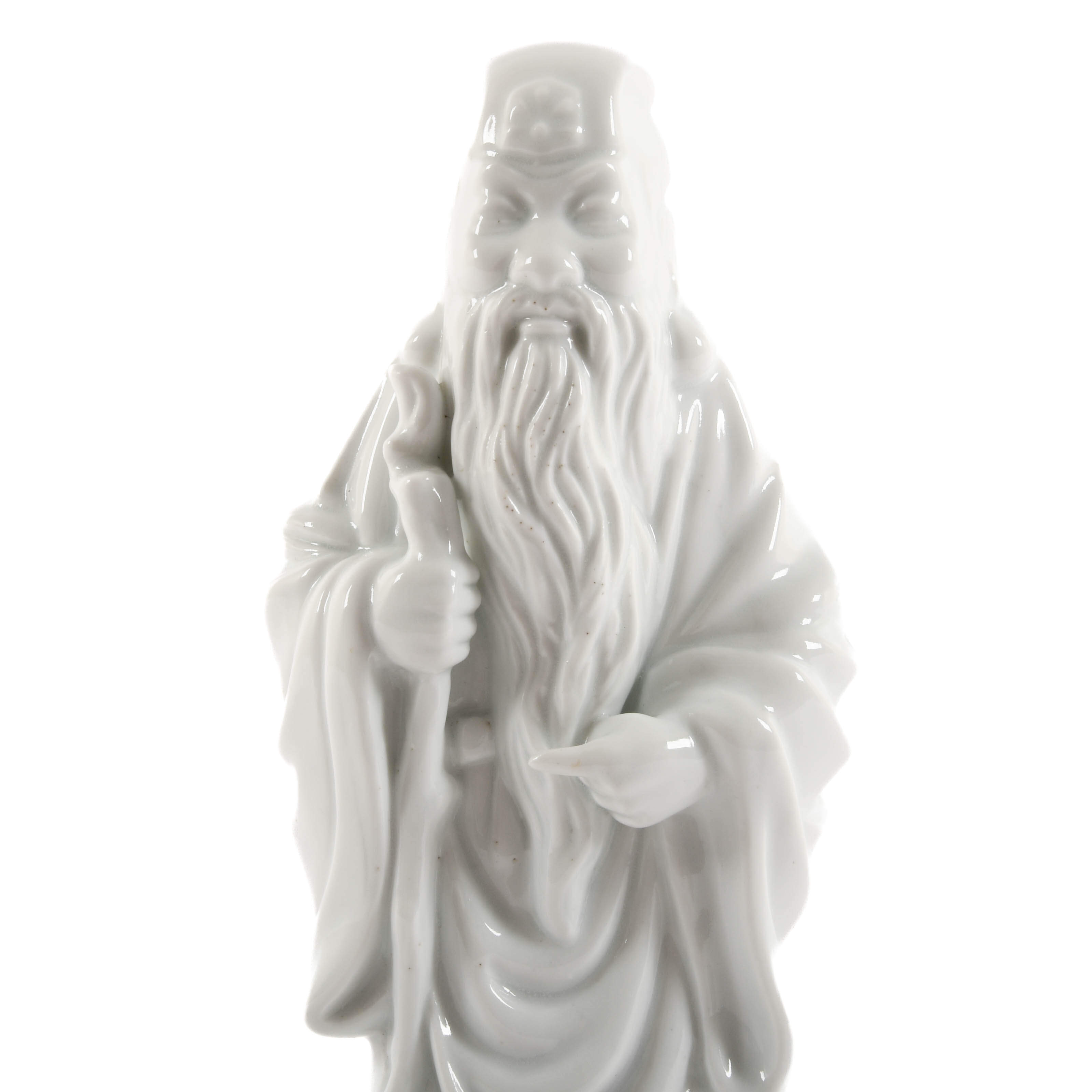 Blanc De Chine Old Man Statue-4