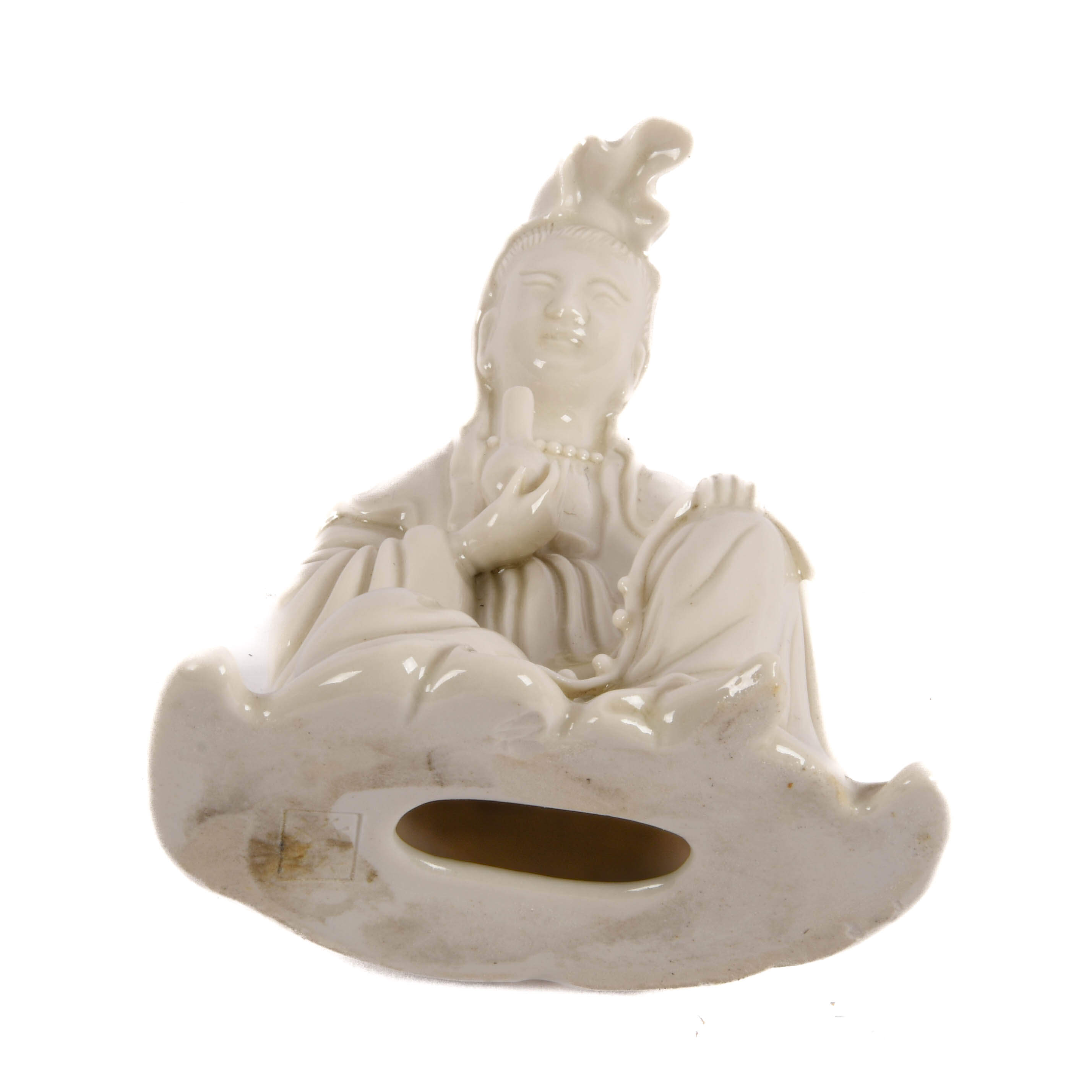 Blanc De Chine Seated Guan Yin Statue-6