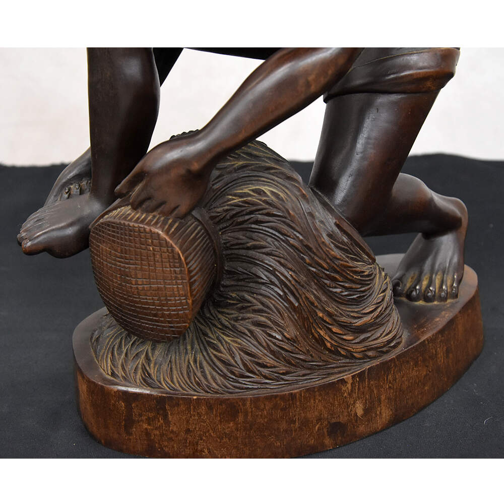 Hancock Wooden Figure of a Fisherman from Bali-8
