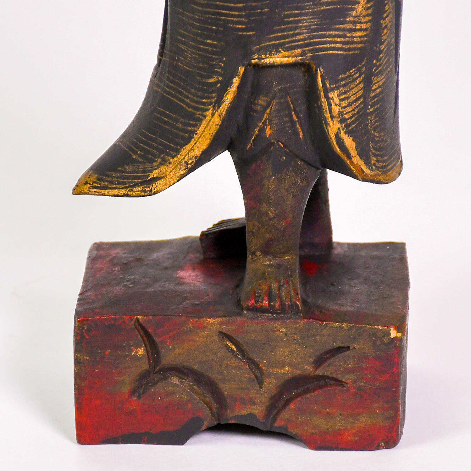 Wooden Carved Man with Catch of the Day Figure-8