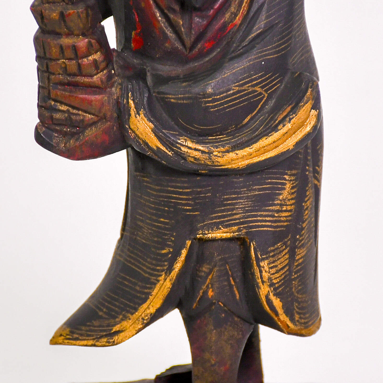 Wooden Carved Man with Catch of the Day Figure-7