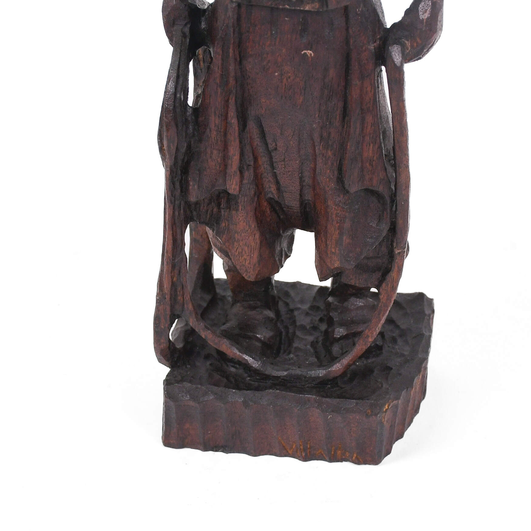 Signed Hand-Carved Argentinian Gaucho Statue-6