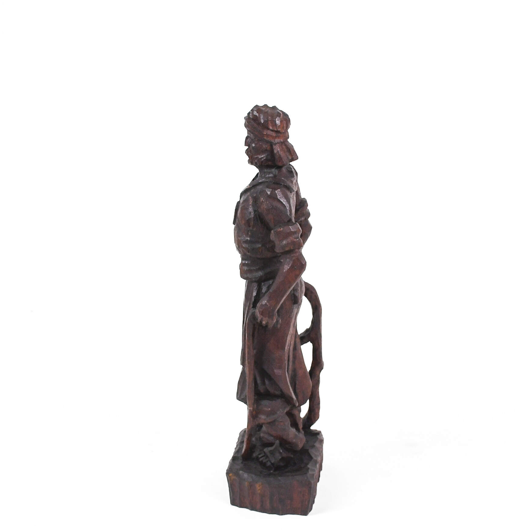 Signed Hand-Carved Argentinian Gaucho Statue-4