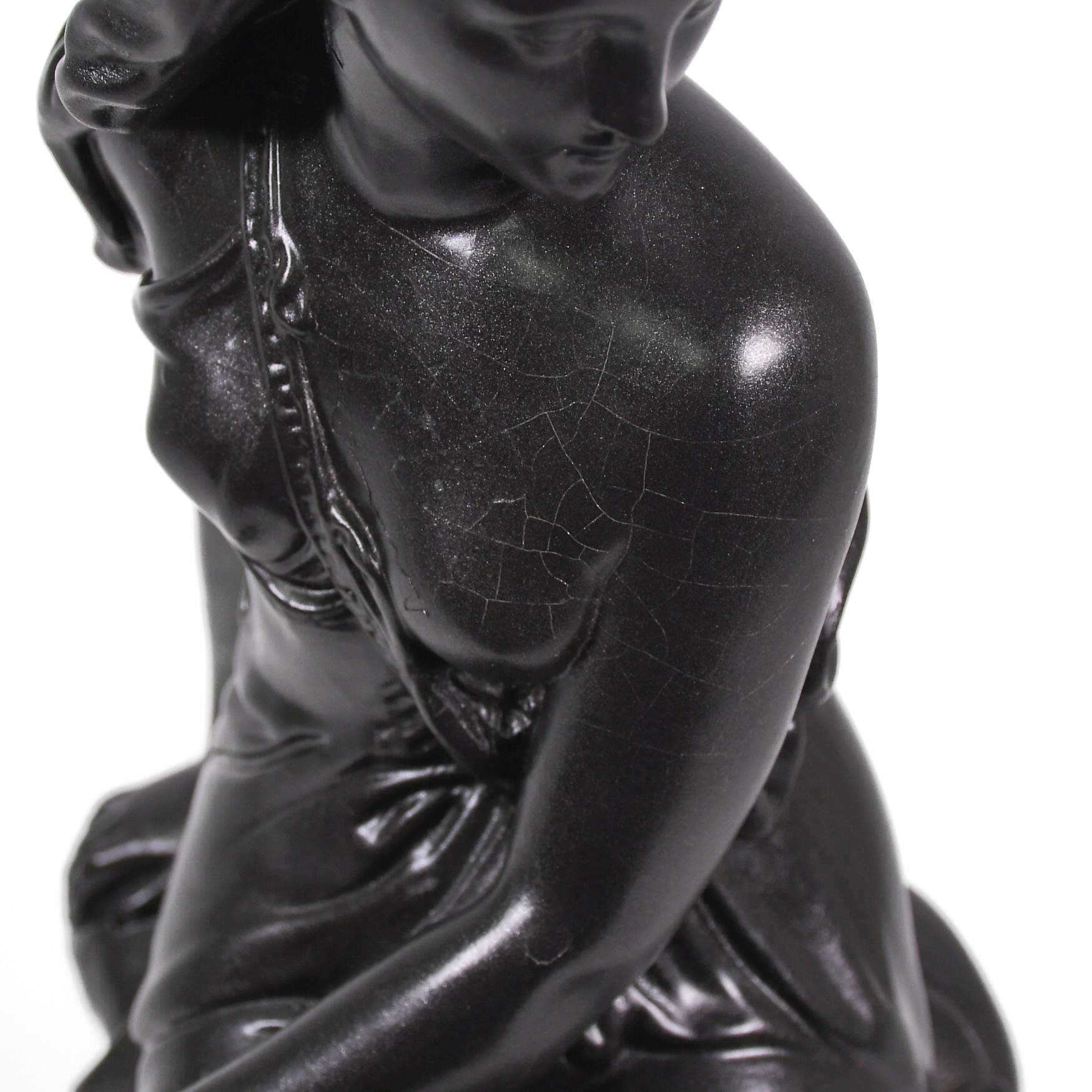 Alexander Backer Ebony Female Nude Chalkware Figure-7