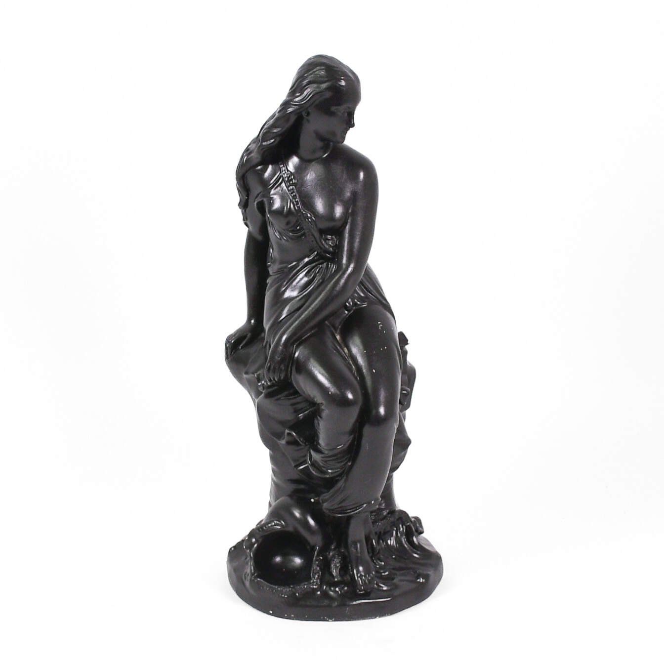 Alexander Backer Ebony Female Nude Chalkware Figure-1