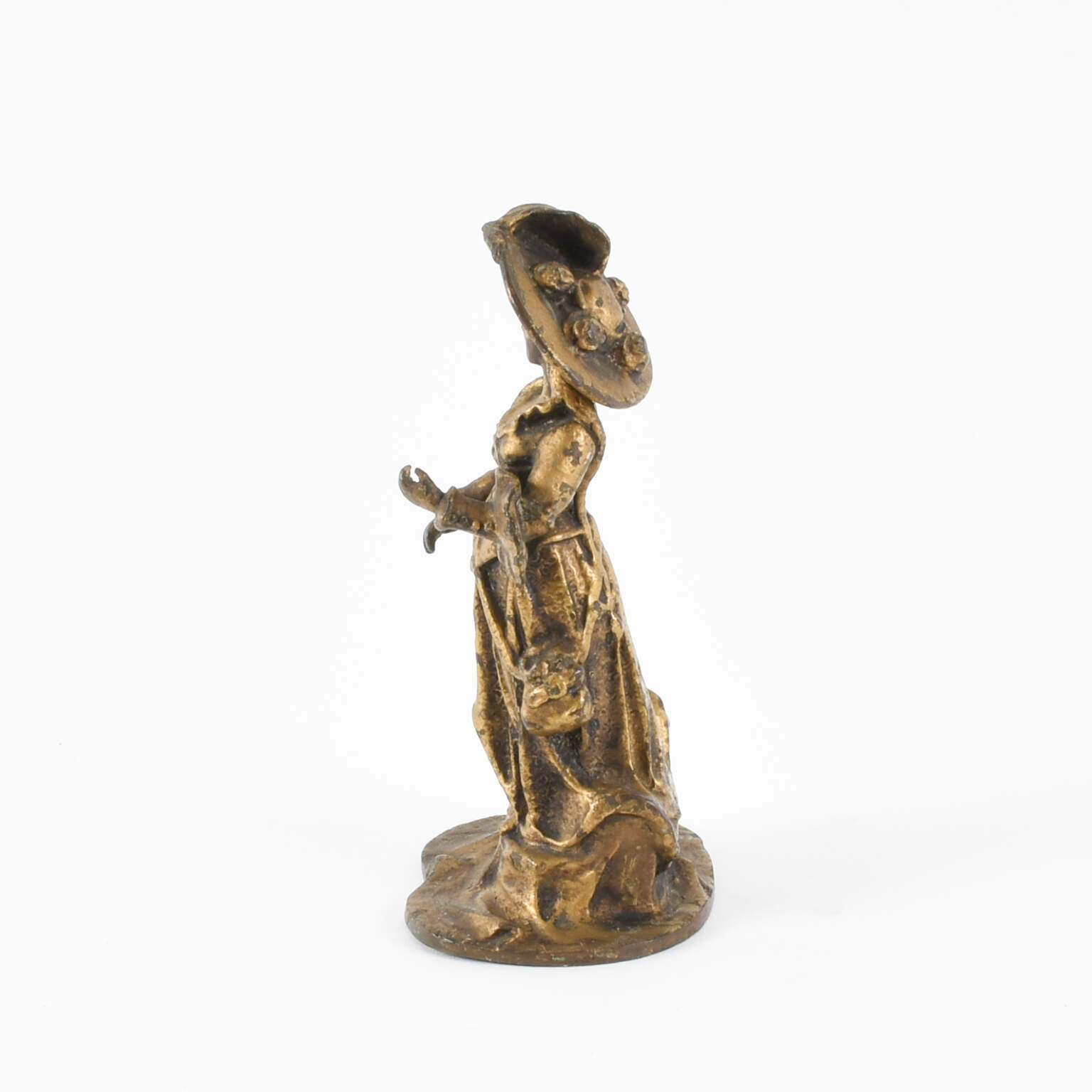 Cast Metal Female Pirate Statuette-2