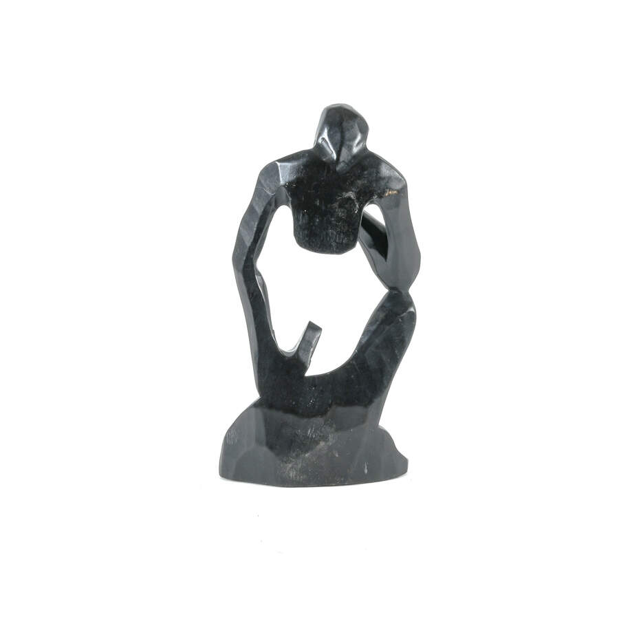 Black Wood Abstract Sculpture-3