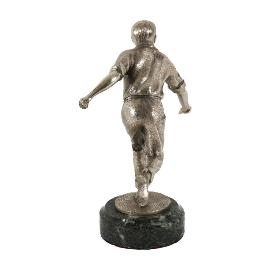 Silver Man Figurine on Marble Base-6