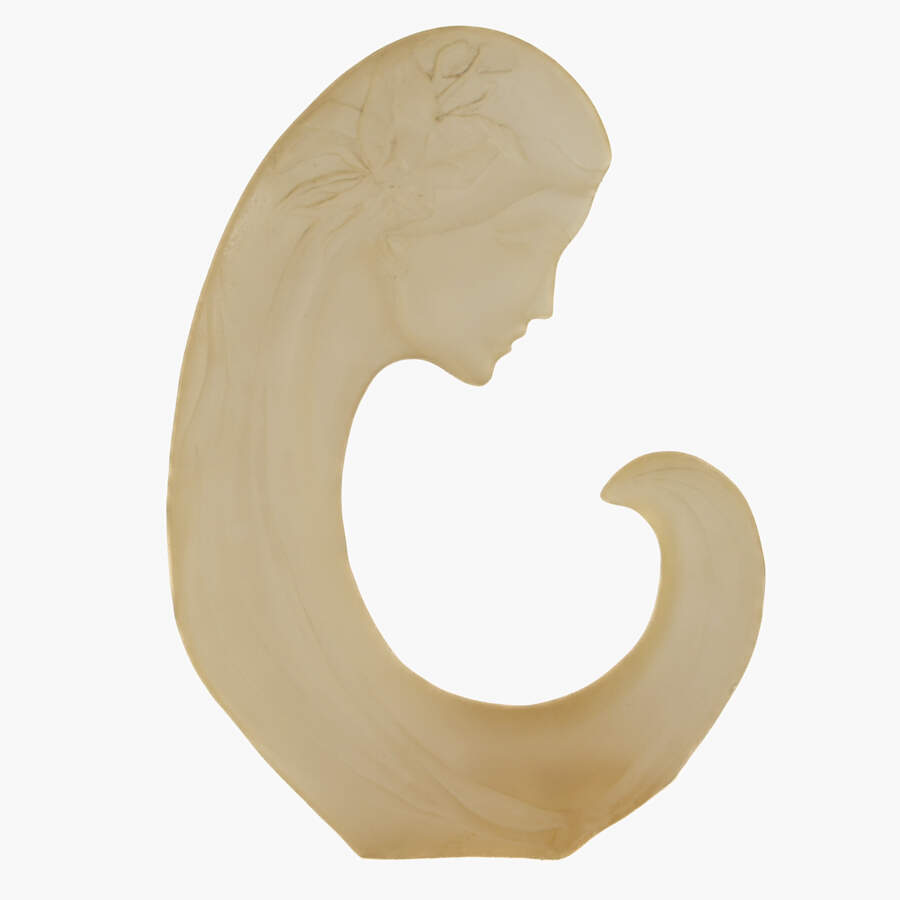 1980s Mirage Frosted Face Sculpture-1