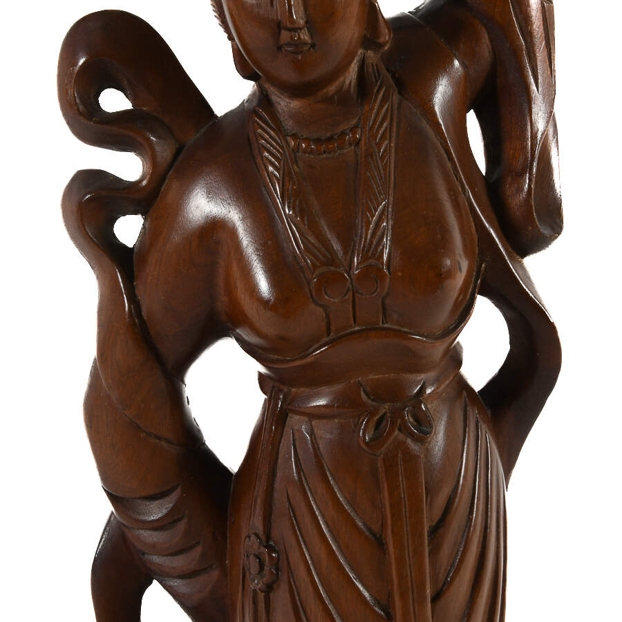 Antique Boxwood Asian Figure-4