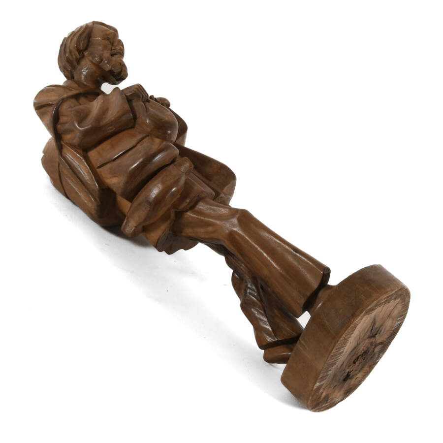 Carved Wood Man Statuette-10