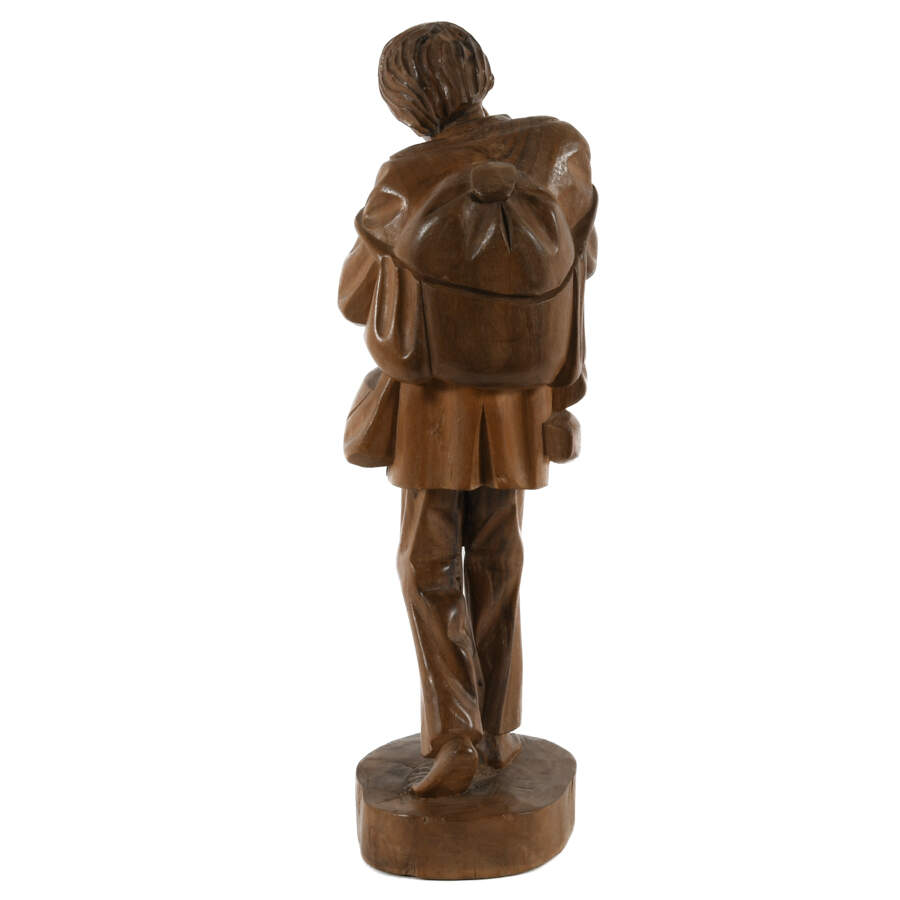 Carved Wood Man Statuette-6