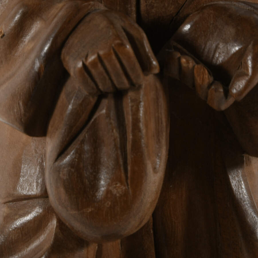 Carved Wood Man Statuette-3