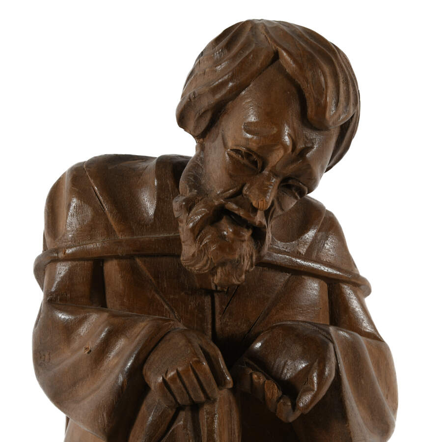 Carved Wood Man Statuette-2