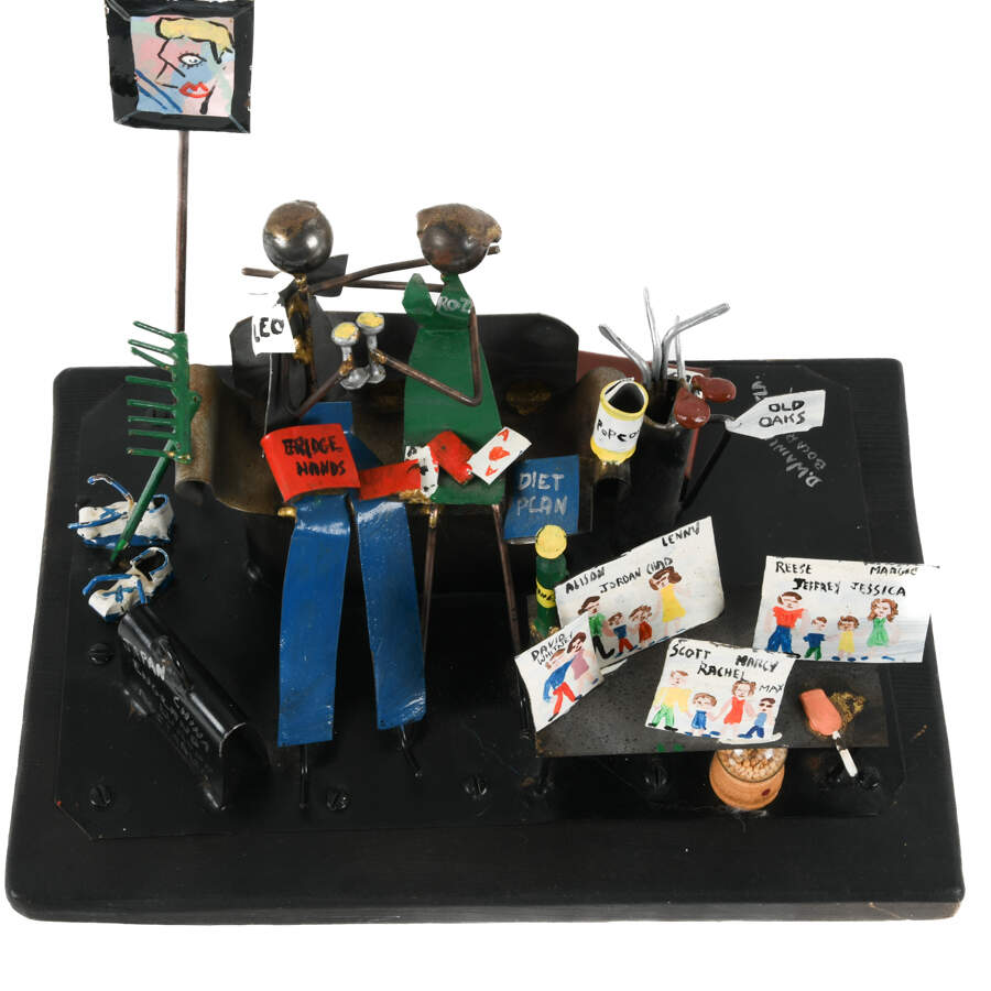 Enamel Metal Couple by Artist D. Wainland-8