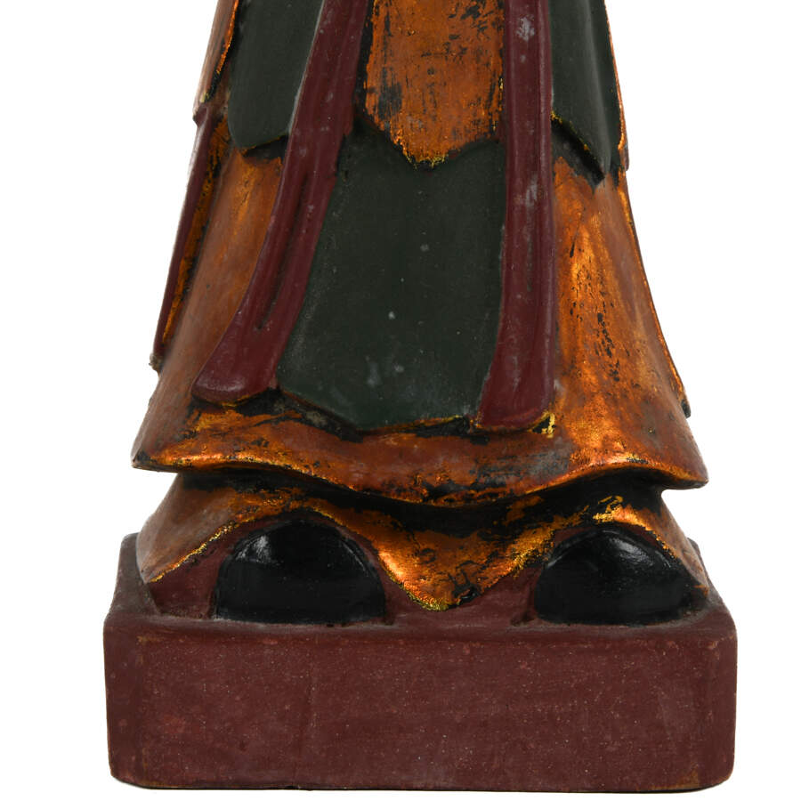 Pair of Asian Carved Wood Figurines-6