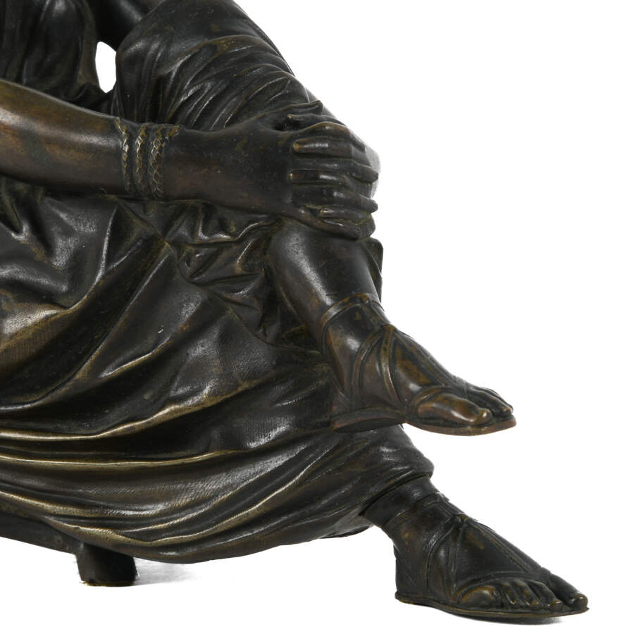 Louise Colet as Sappho Bronze Sculpture After Jean Jacques James Pradier-7