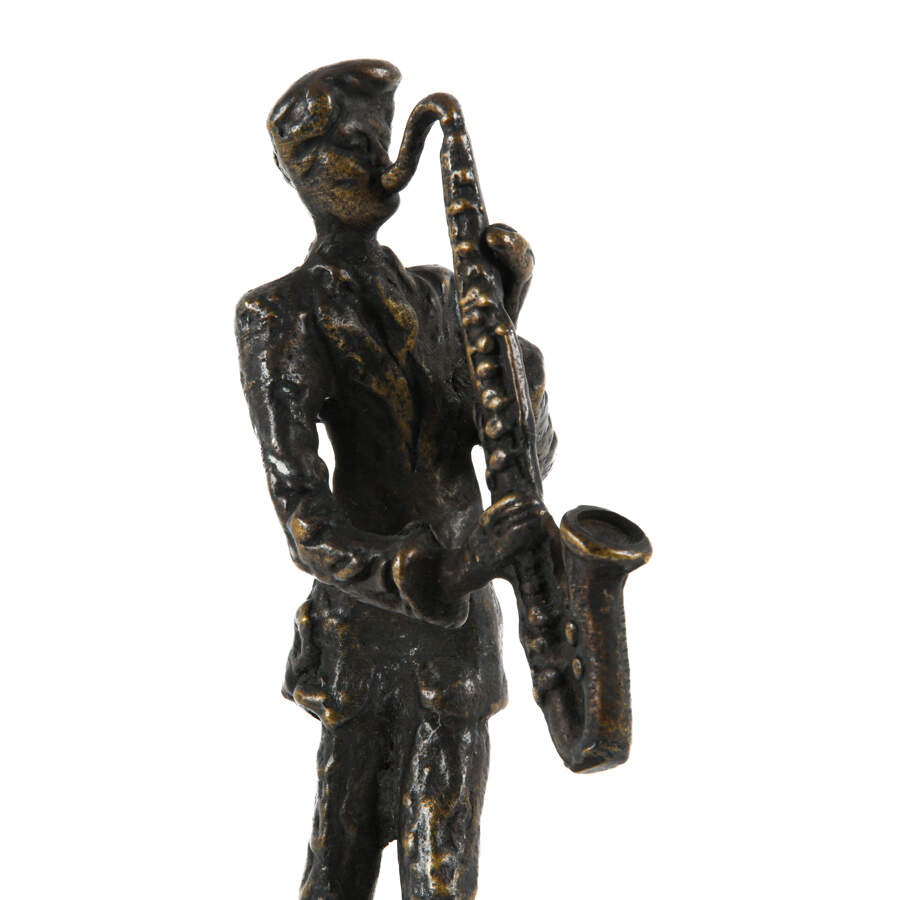 Group of Three GATCO Brass Jazz Player Statues-10