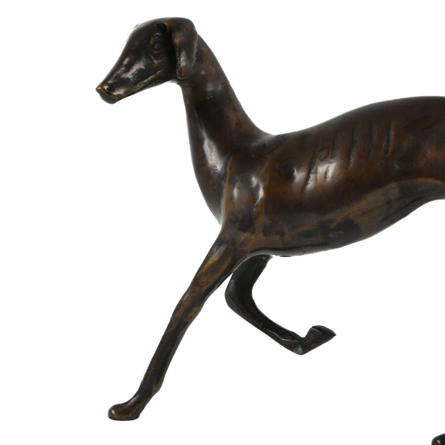 Bronze Whippet Dog Statue-13