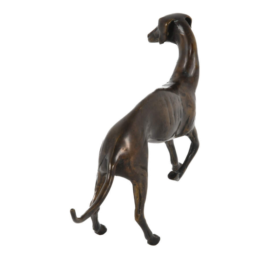 Bronze Whippet Dog Statue-9