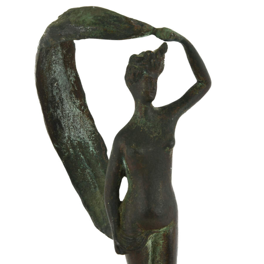 Bronze Statue of Fortune Fano on Marble-5