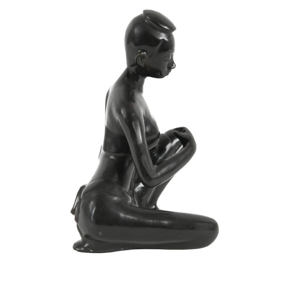 Antique Bronze Thai "Grace and Stillness" Statue-4