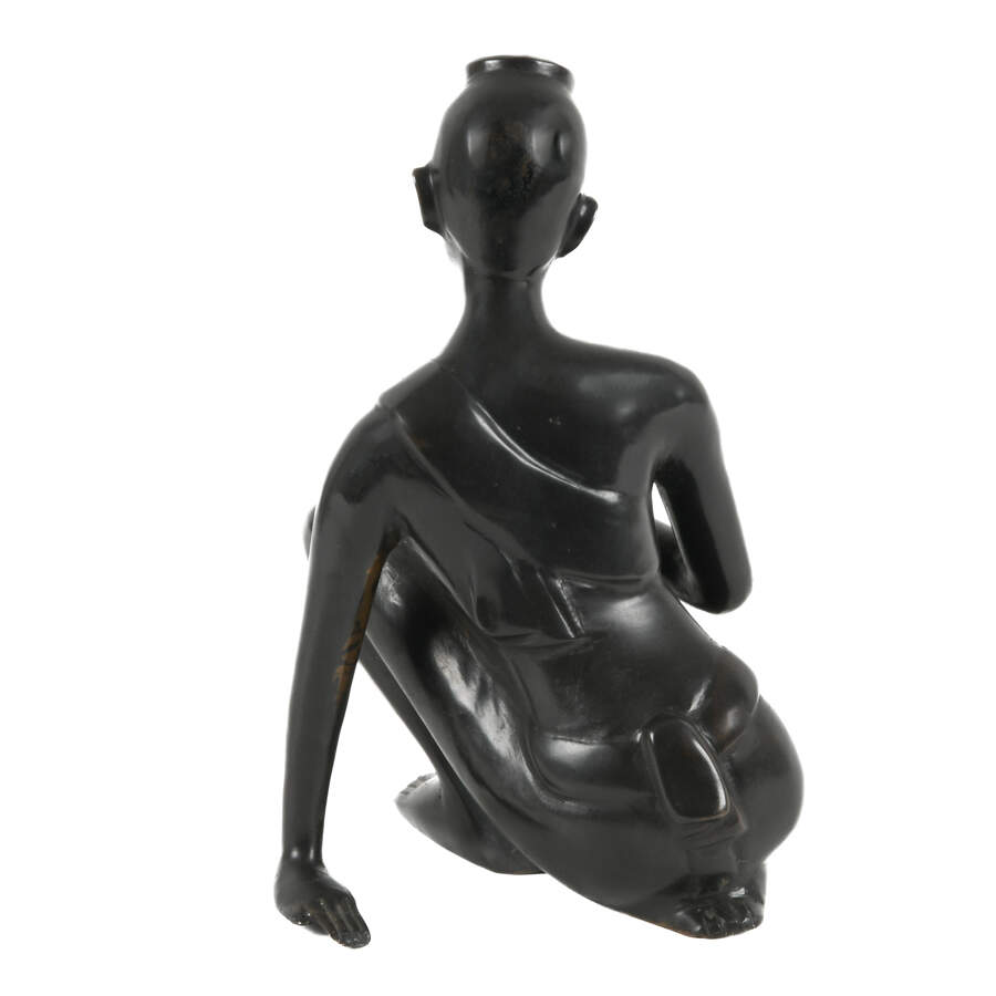 Antique Bronze Thai "Grace and Stillness" Statue-3