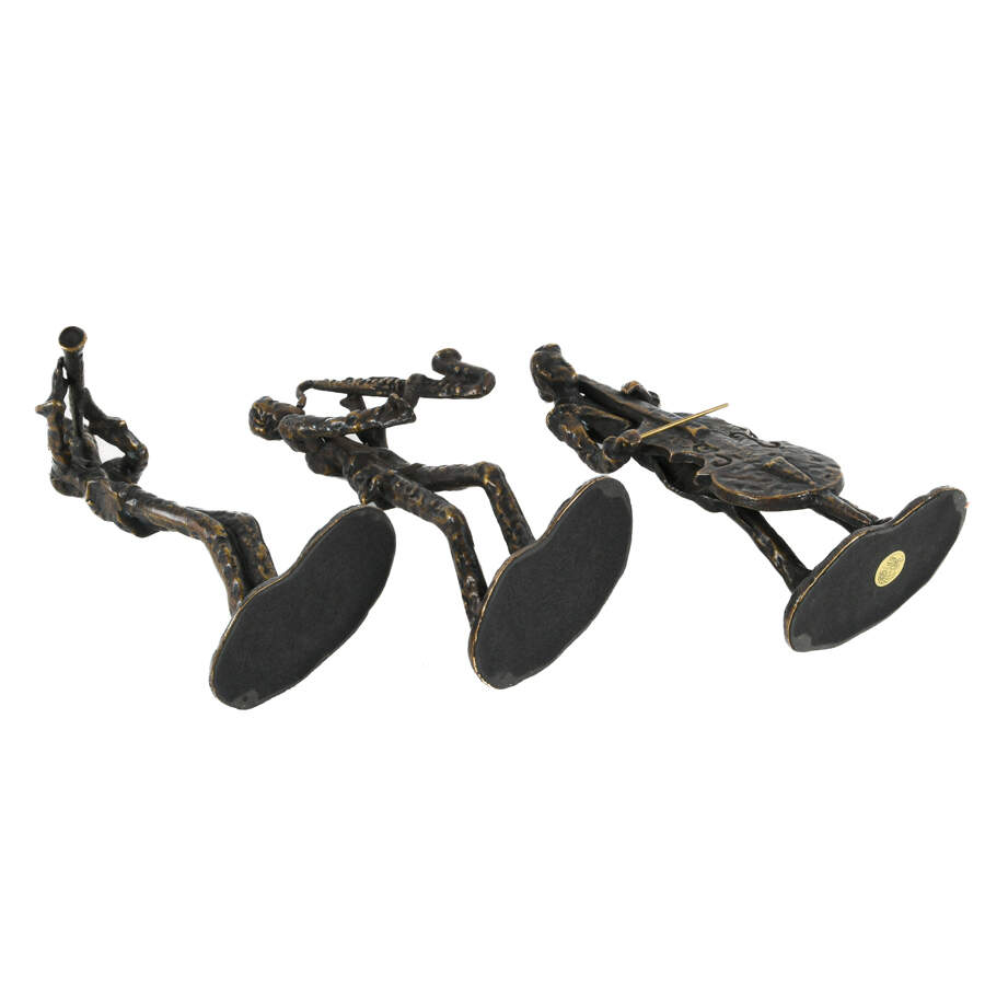 Group of Three GATCO Brass Jazz Player Statues-2