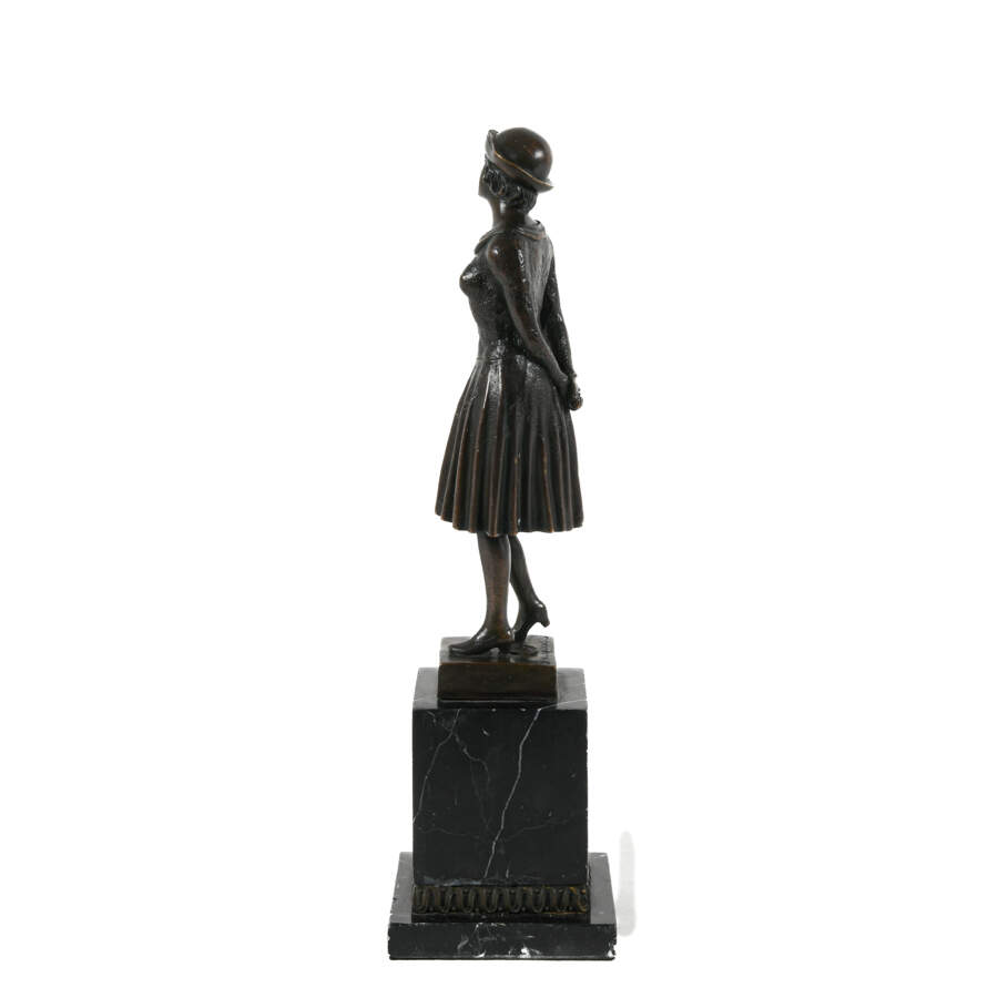 Antique "The Scholarly Woman" on Base After Demétre Chiparus-2