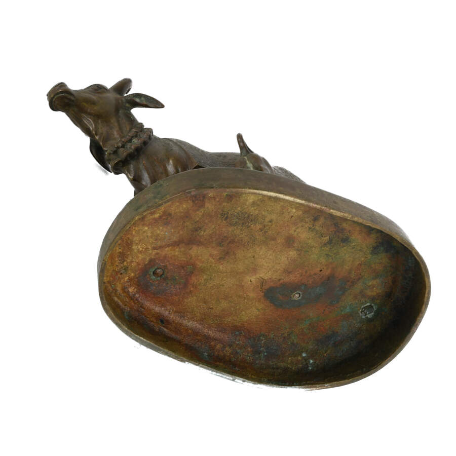 Metal Cow and Calf Sculpture-9