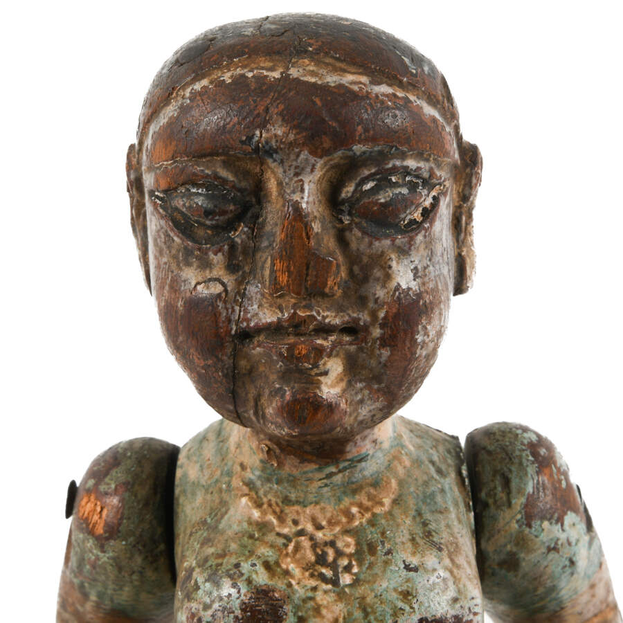 Antique Chinese Carved Wood Figure-5