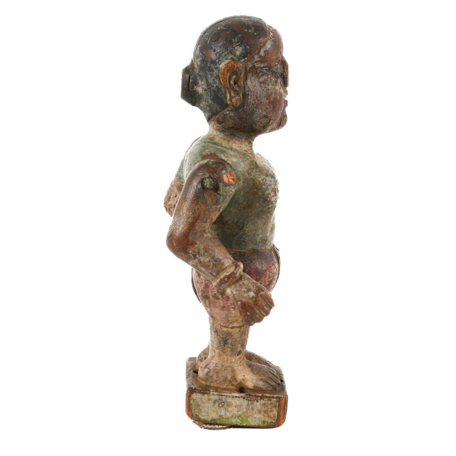 Antique Chinese Carved Wood Figure-4