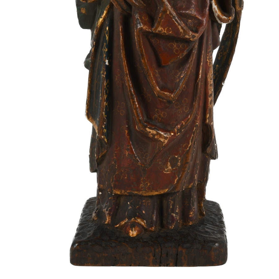 Medieval Wooden Figure of Saint Mary Magdalene-7