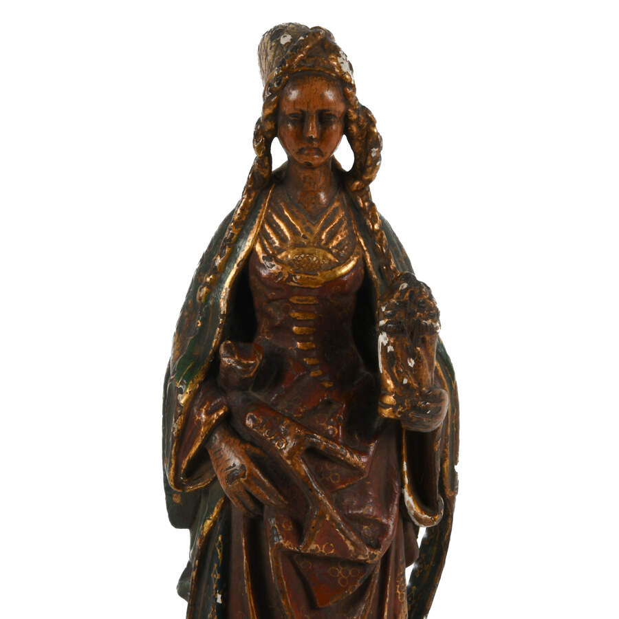 Medieval Wooden Figure of Saint Mary Magdalene-6
