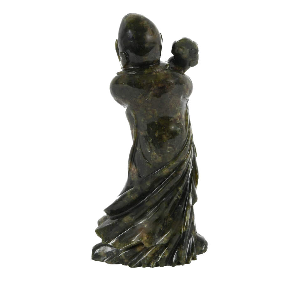 Antique Carved Spinach Jade Shou Xing Figure-3