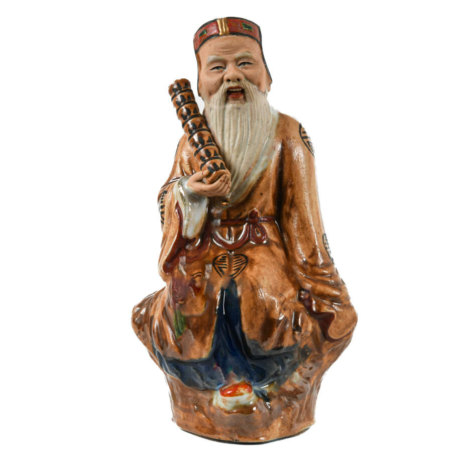 Chinoiserie Porcelain Taoist Immortal Scholar Zhang Guola-5