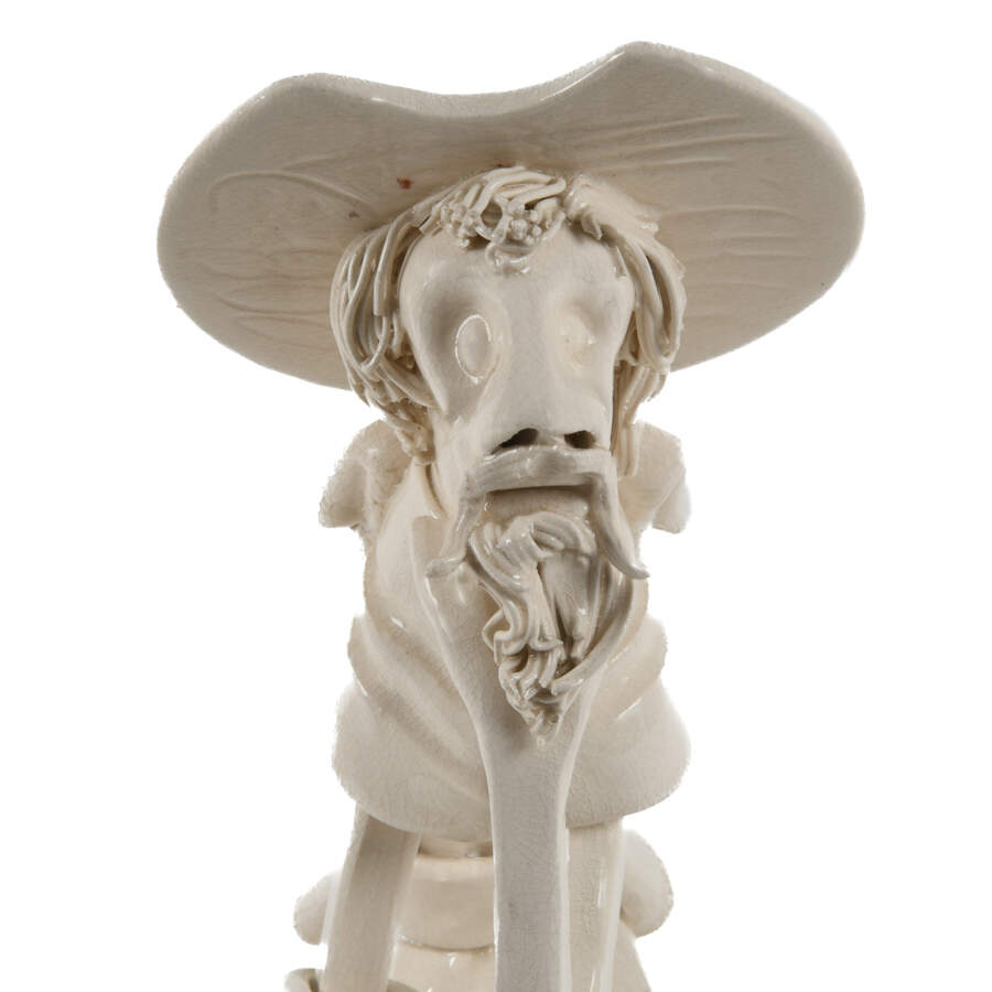 Ceramic Don Quixote and Horse Glazed Sculpture-5