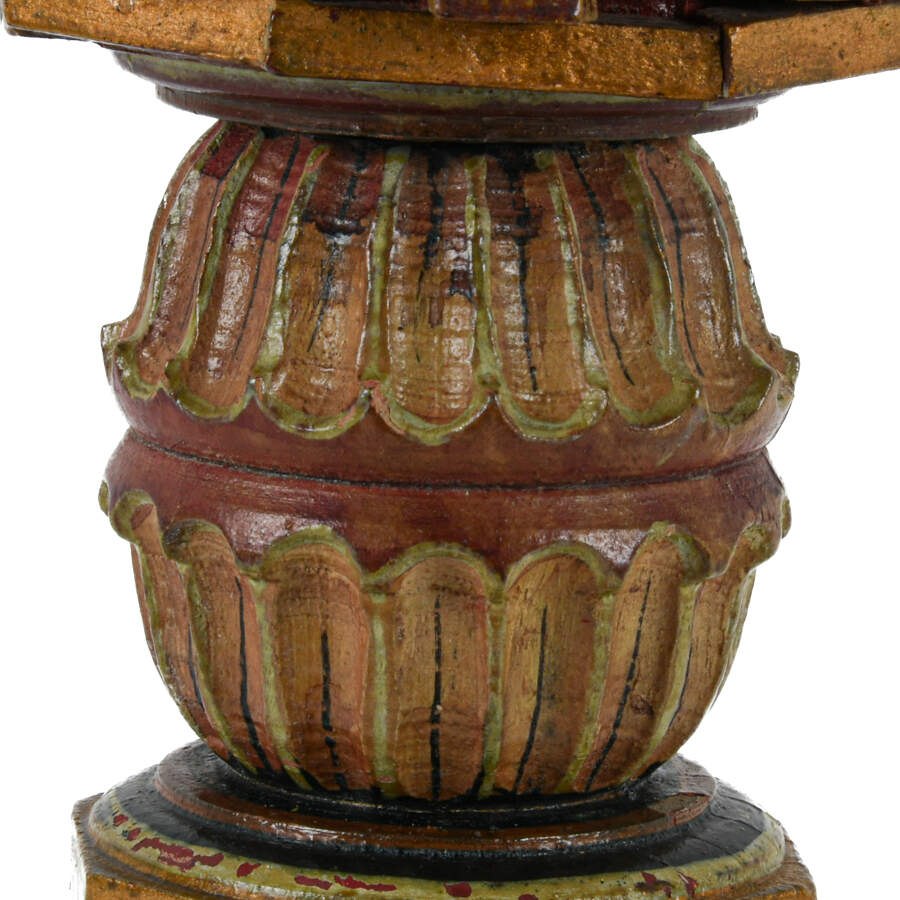 Antique Wooden South Asain Temple Column-5
