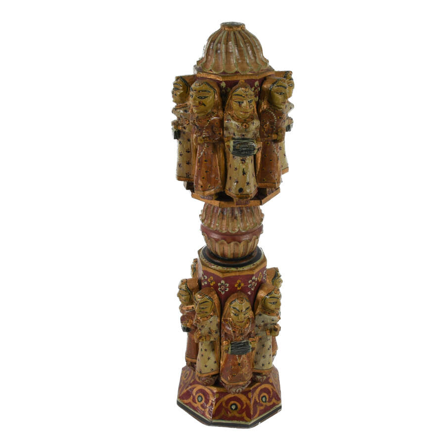 Antique Wooden South Asain Temple Column-2