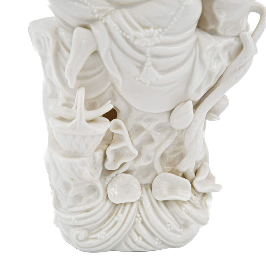 Blanc-De-Chine Quan Yin Porcelain Statue-6