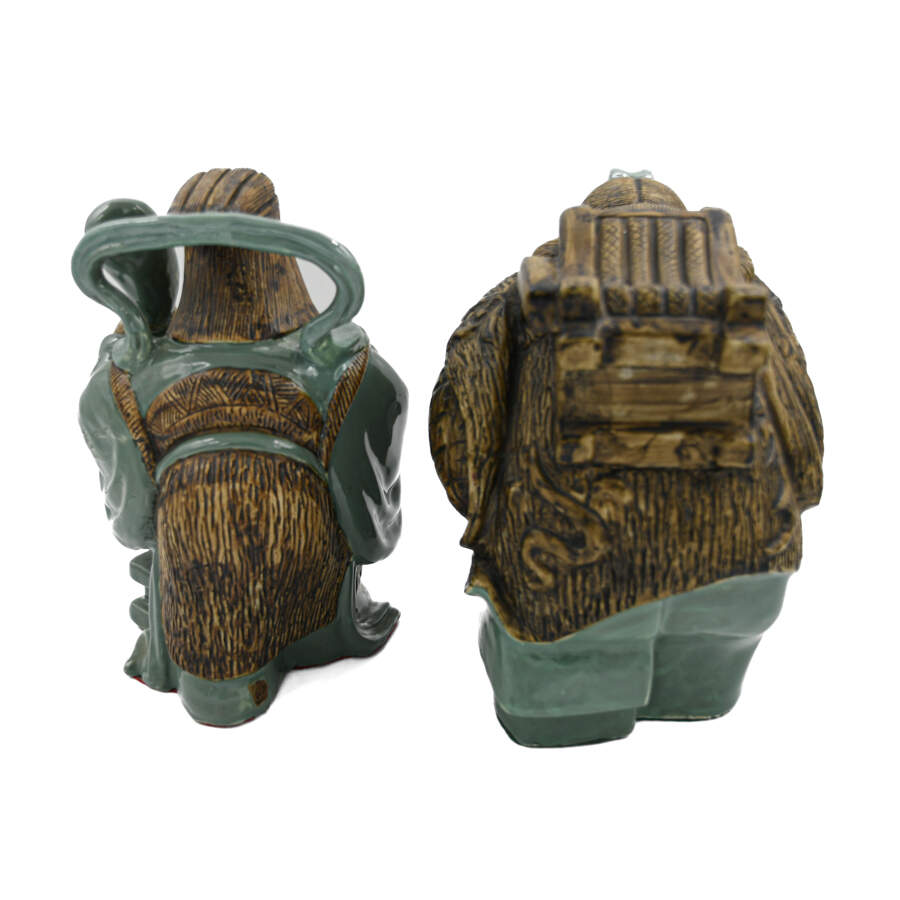 Pair of Chinese High-Glazed Statues-4