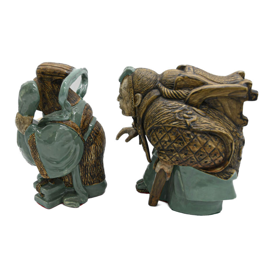Pair of Chinese High-Glazed Statues-3