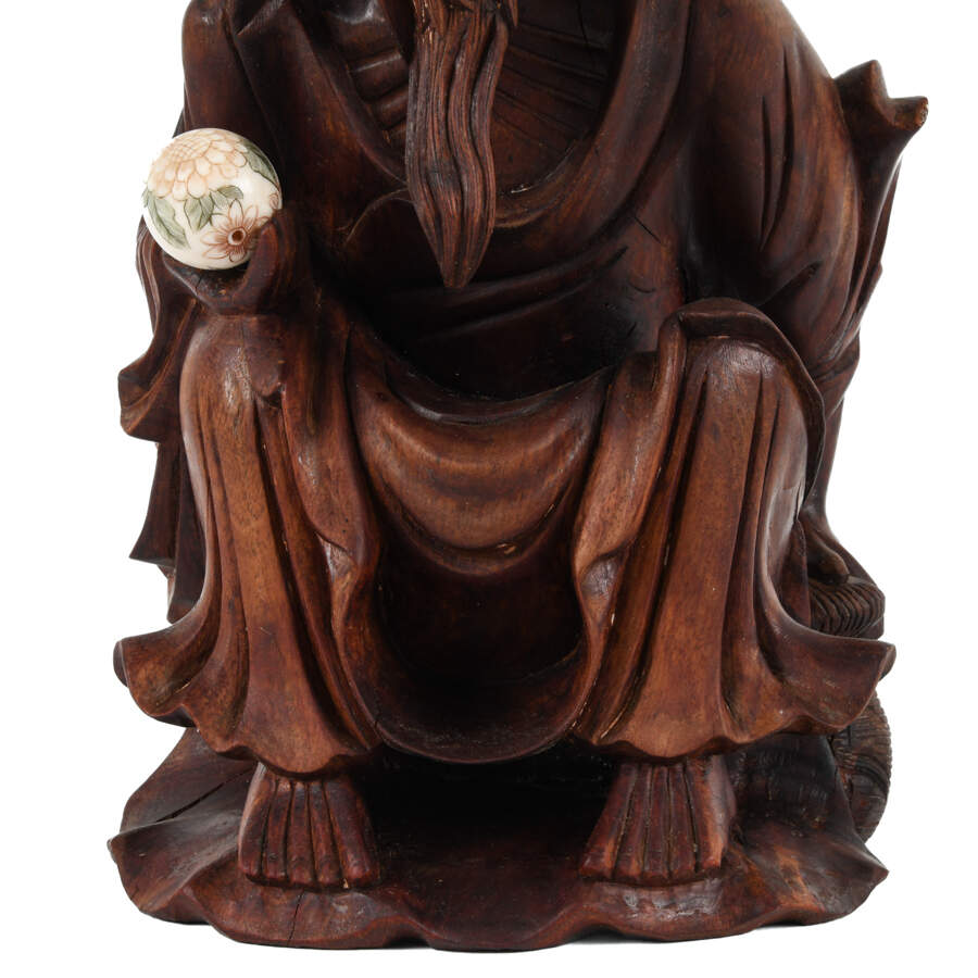 Wooden Hand-Carved Chinese Figure-3