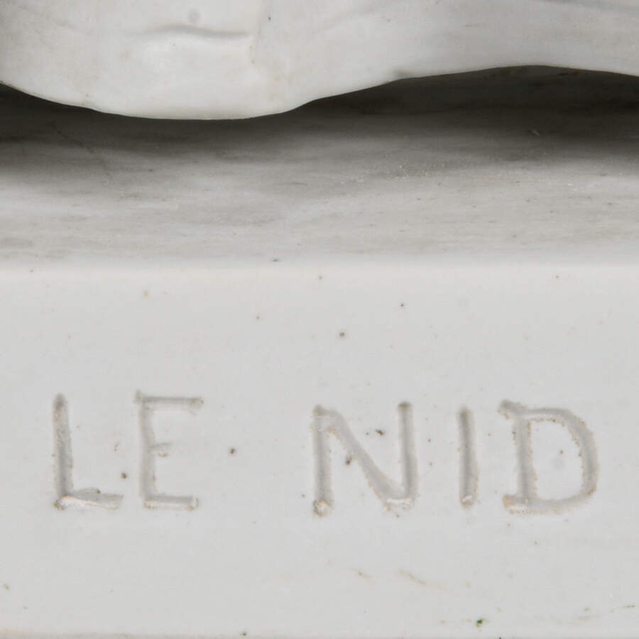 Antique Bisque Figural "Le Nid" by Aristide-Onésime Croisy-6