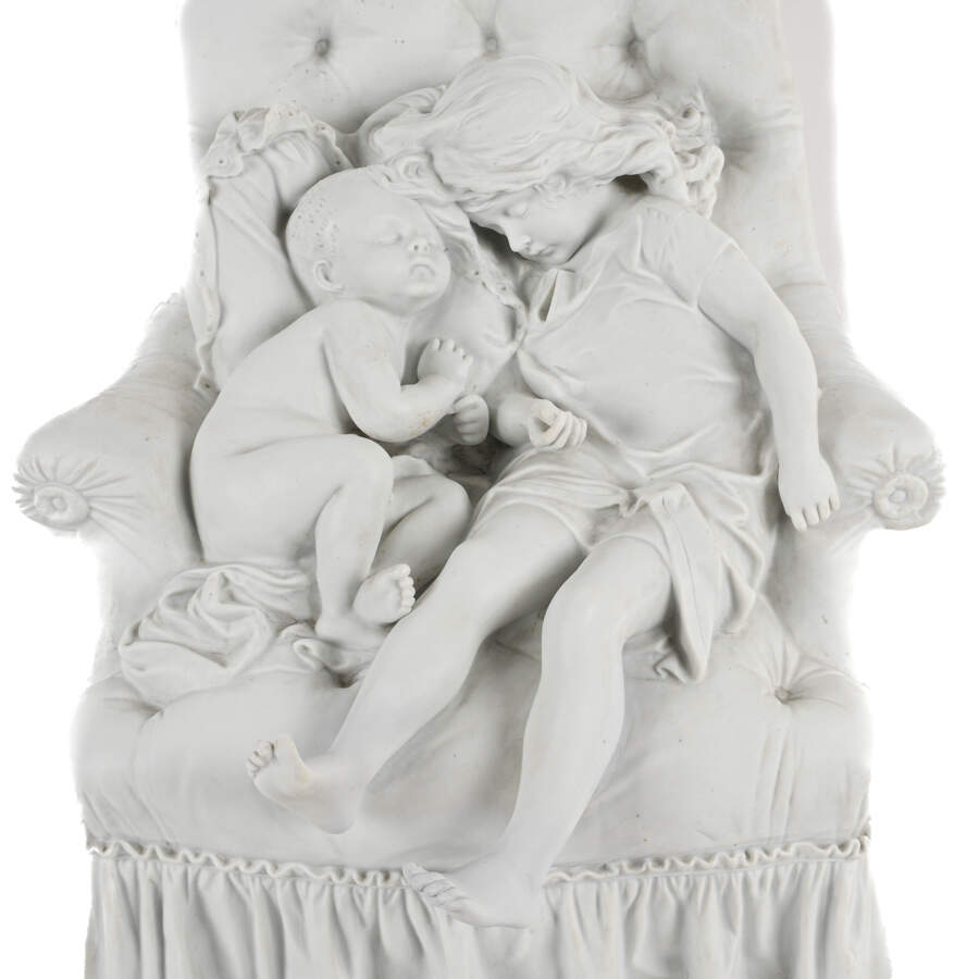 Antique Bisque Figural "Le Nid" by Aristide-Onésime Croisy-5