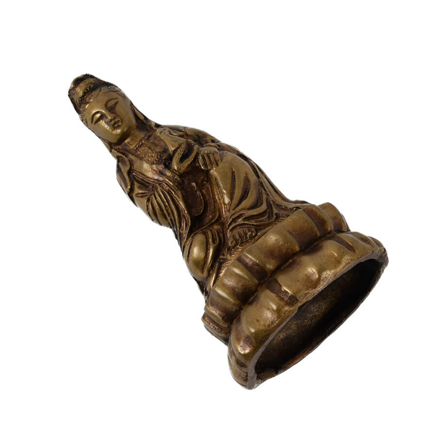 Gilt Bronze Seated Kwan-Yin Statue-7