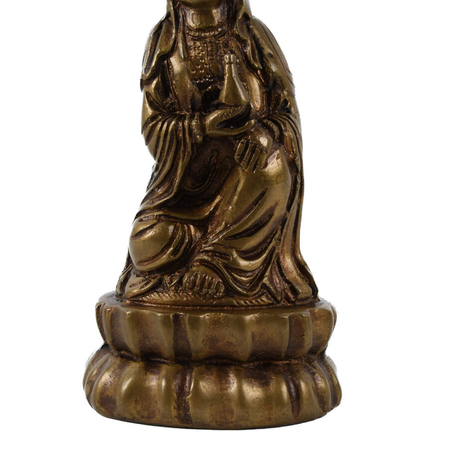 Gilt Bronze Seated Kwan-Yin Statue-3